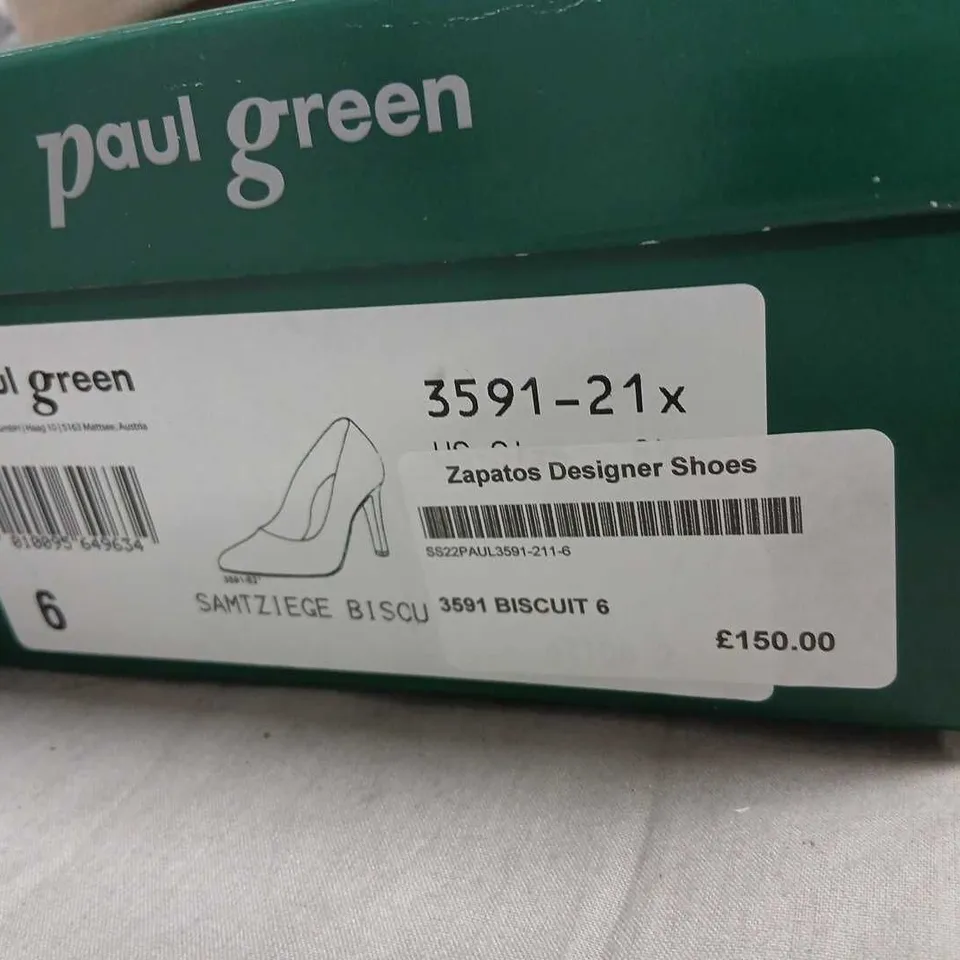 PAUL GREEN WOMEN'S CREAM PUMPS, UK SIZE 6 – DESIGNER SHOES (BOXED)