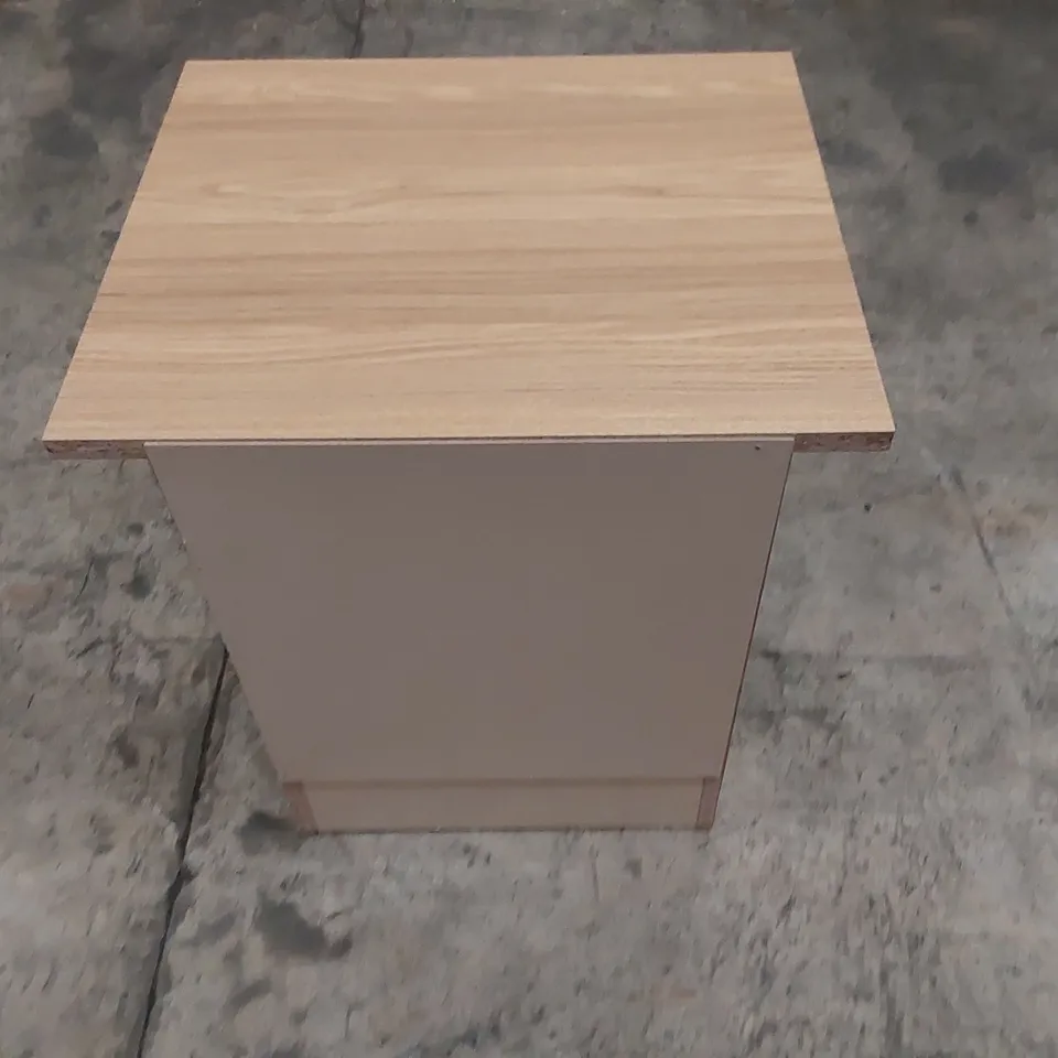 DESIGNER 2 DRAWER WOODEN BEDSIDE TABLE