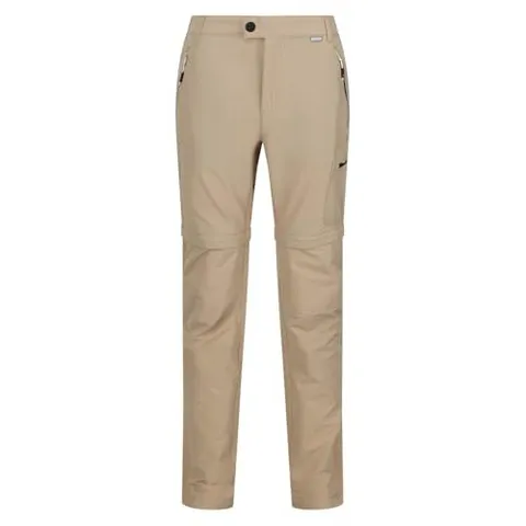 REGATTA HIGHTON MEN'S HIKING TROUSERS WITH ZIP PARCHMENT SIZE 34"