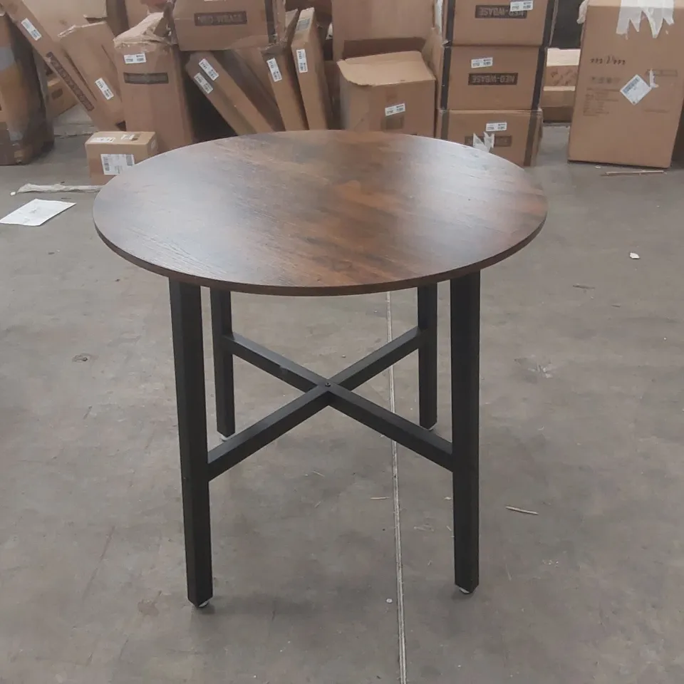 BRILLION 80CM DINING TABIE TABLE TOP COLOUR: RUSTIC BROWN