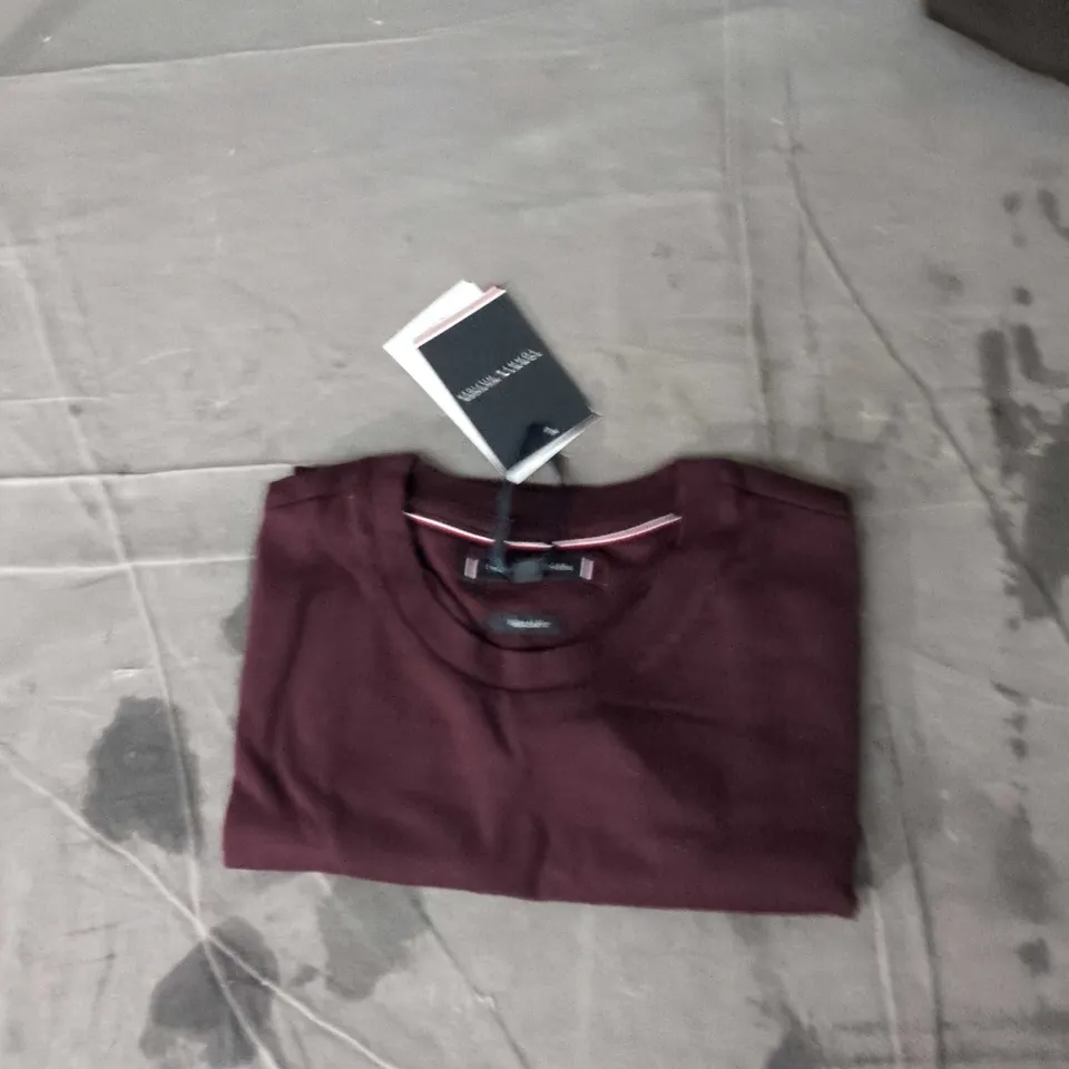 TOMMY HILFIGER BURGUNDY KNITWEAR, UK SIZE S (SMALL) – BRAND TAG ATTACHED