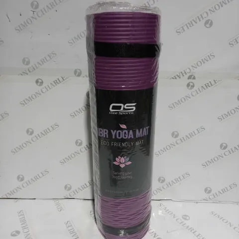 PACKAGED AND SEALED OZE SPORTS NBR ECO FRIENDLY YOGA MAT - PURPLE - 183 X 61 CM