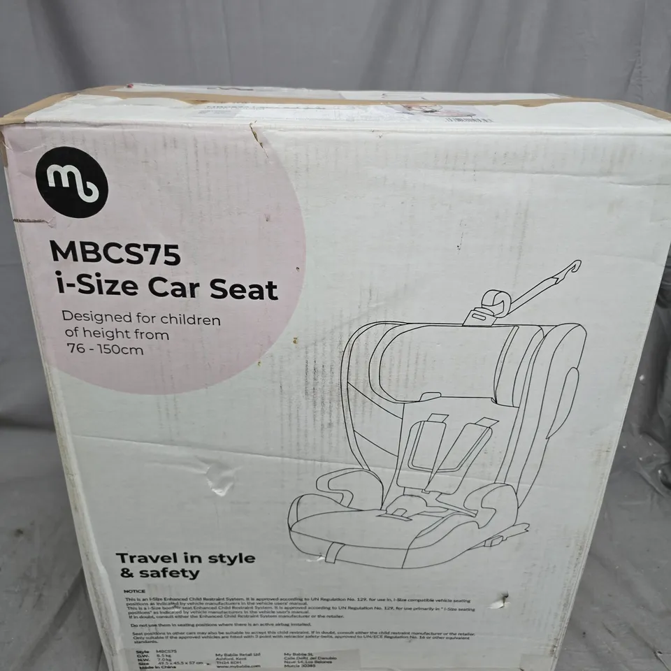 MY BABIIE MBCS75 TODDLER TO BOOSTER R129 CAR SEAT WITH ISOFIX - PINK LEOPARD 