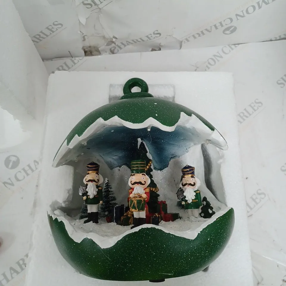 SANTA EXPRESS PRE-LIT SPHERE WITH CHRISTMAS CHARACTER SCENE