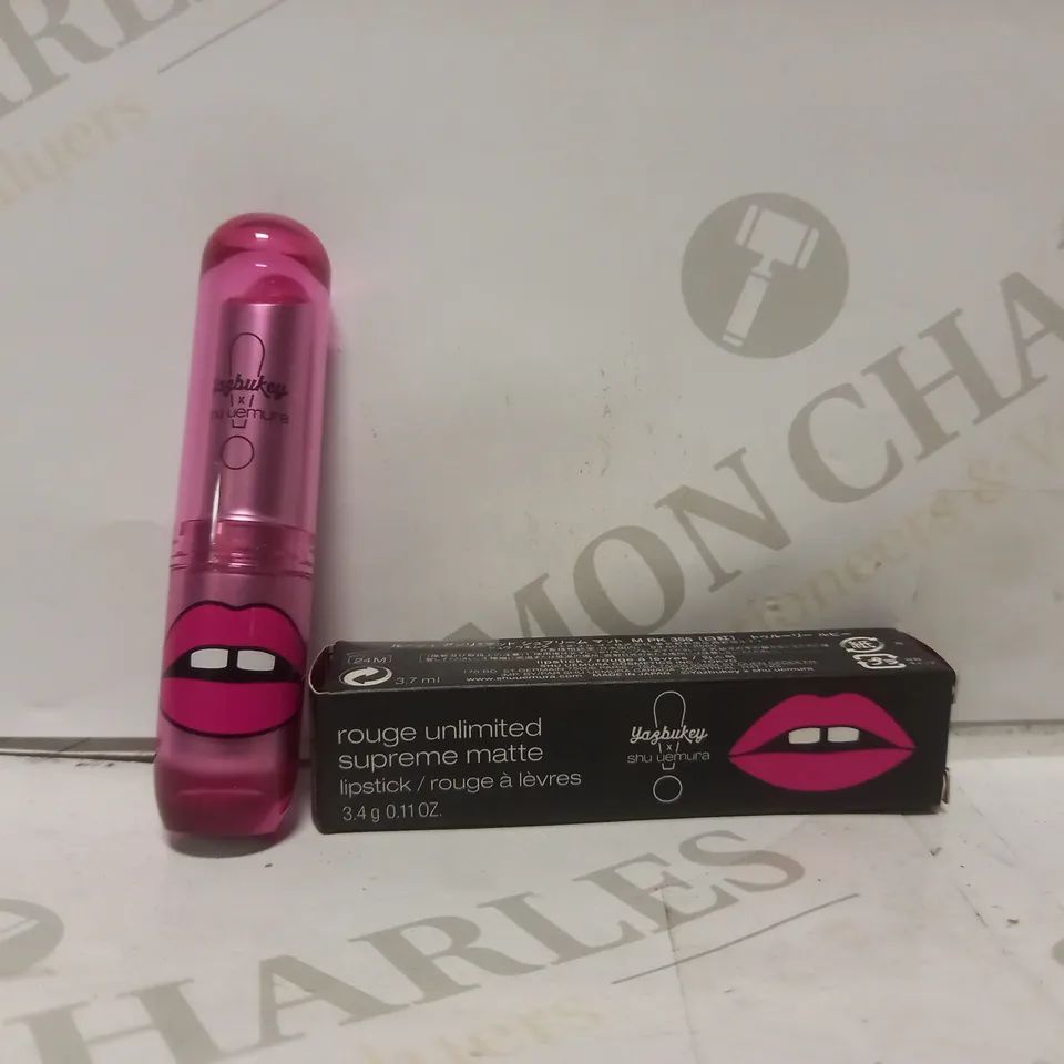 BOX OF APPROX 14 SHU UEMURA ROUGE UNLIMITED MATTE LIPSTICK PK#4