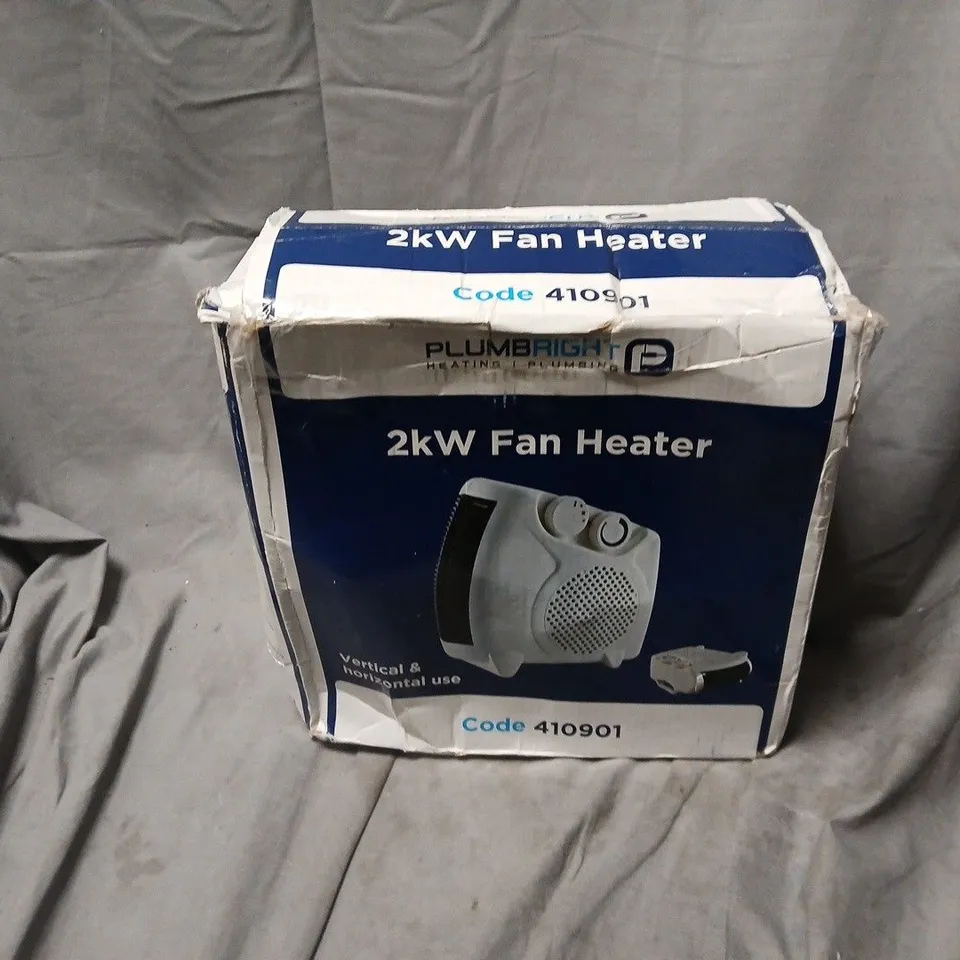 BOXED PLUMBRIGHT 2KW FAN HEATER