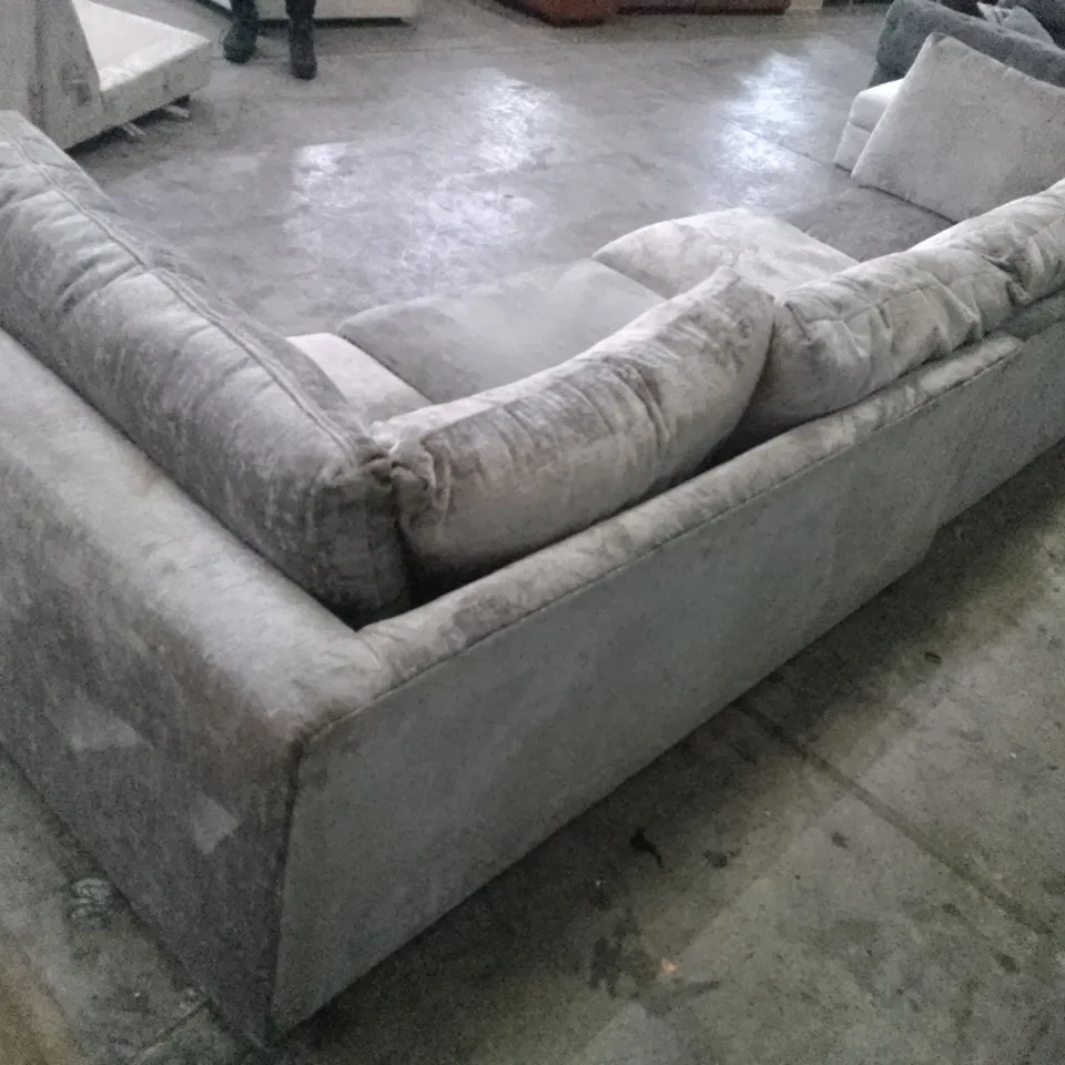 QUALITY DESIGNER 2PCS 4 SEATER SOFA - GREY FABRIC 