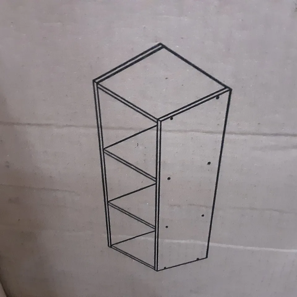BOXED ROME 3 CUBE SHELVING STORAGE IN OAK AND WHITE