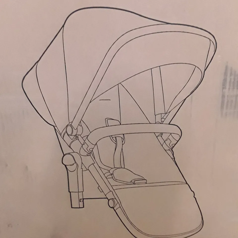 BOXED SILVER CROSS WAVE STROLLER SEAT CARRYCOT/BASSINET - ONYX