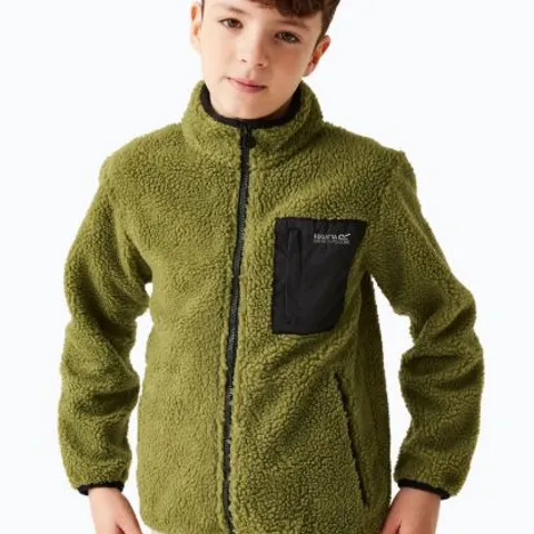REGATTA JUNIOR FRANKIE FULL ZIP NEPHRITE GREEN CHILDREN'S SWEATSHIRT  AGE 9-10 YEARS
