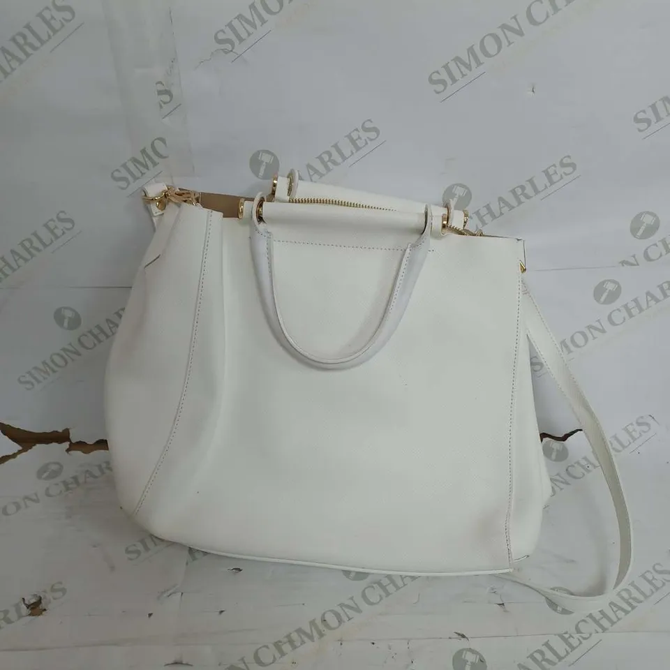 RUSSELL & BROMLEY WHITE SHORT STRAP BAG