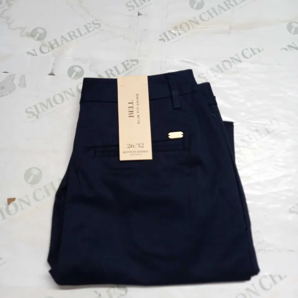 SCOTCH & SODA BELL SLIM FIT CHINO - NAVY - SIZE 26/30