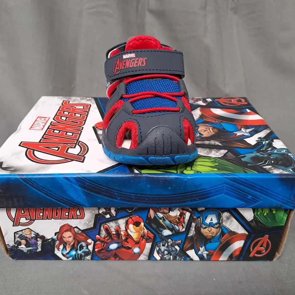 BOXED PAIR OF MARVEL AVENGERS SANDALS FOR KIDS IN MULTICOLOUR UK SIZE 8