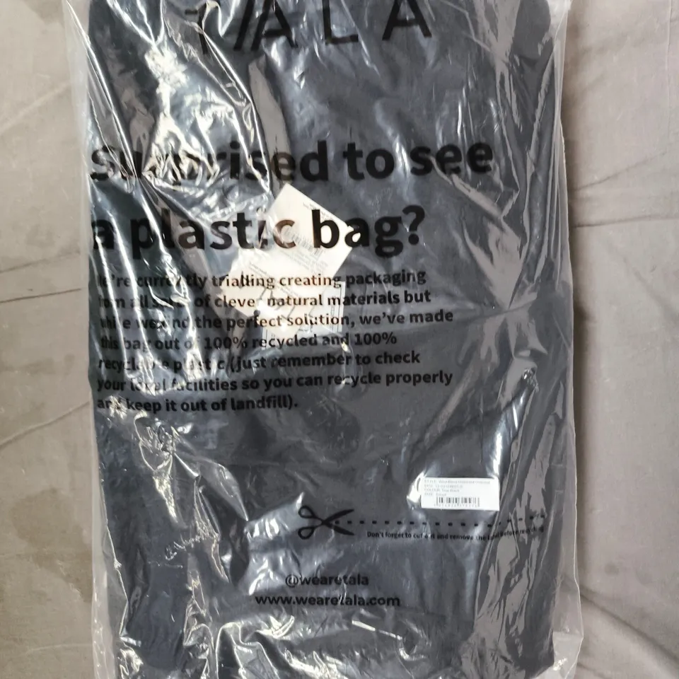 BAGGED T/ALA WOOL BLEND OVERSIZED OVERCOAT IN TRUE BLACK SIZE SMALL