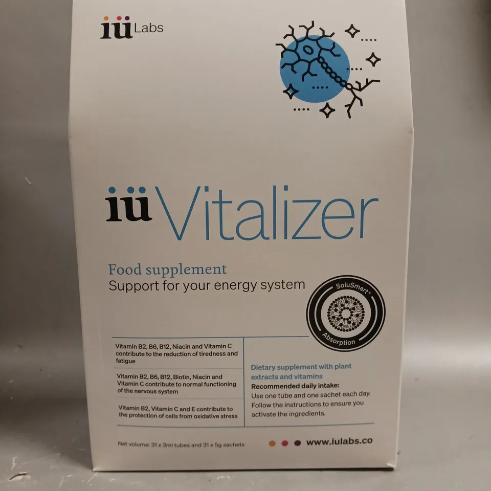 SEALED IU LABS VITALIZER ENERGY SYSTEM FOOD SUPPLEMENT 