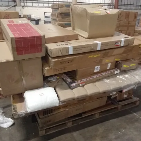 PALLET OF ASSORTED INCOMPLETE FURNITURE PARTS AND PIECES