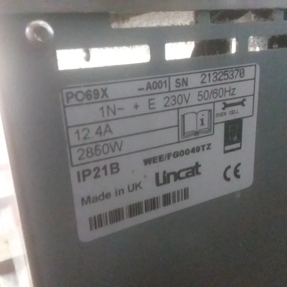 LINCAT PIZZA OVEN PO69X
