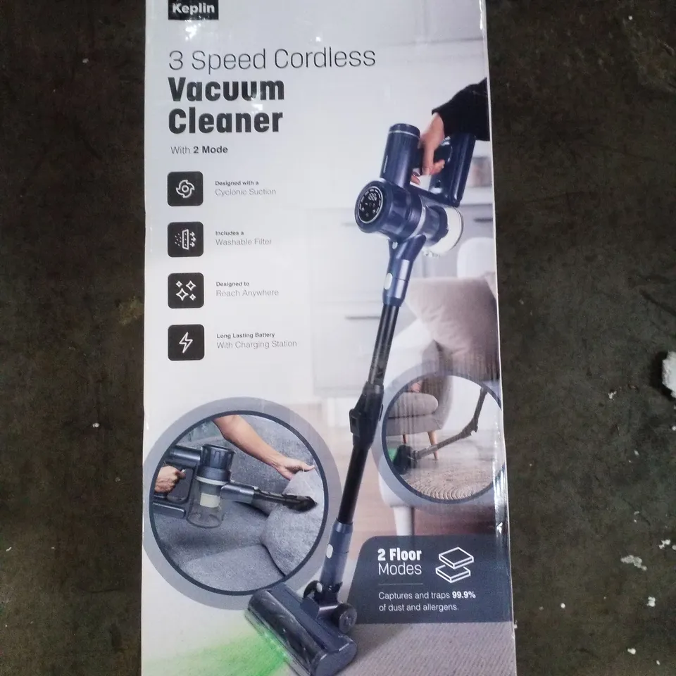 BOXED KEPLIN 3 SPEED CORDLESS VACUUM CLEANER WITH 2 MODES