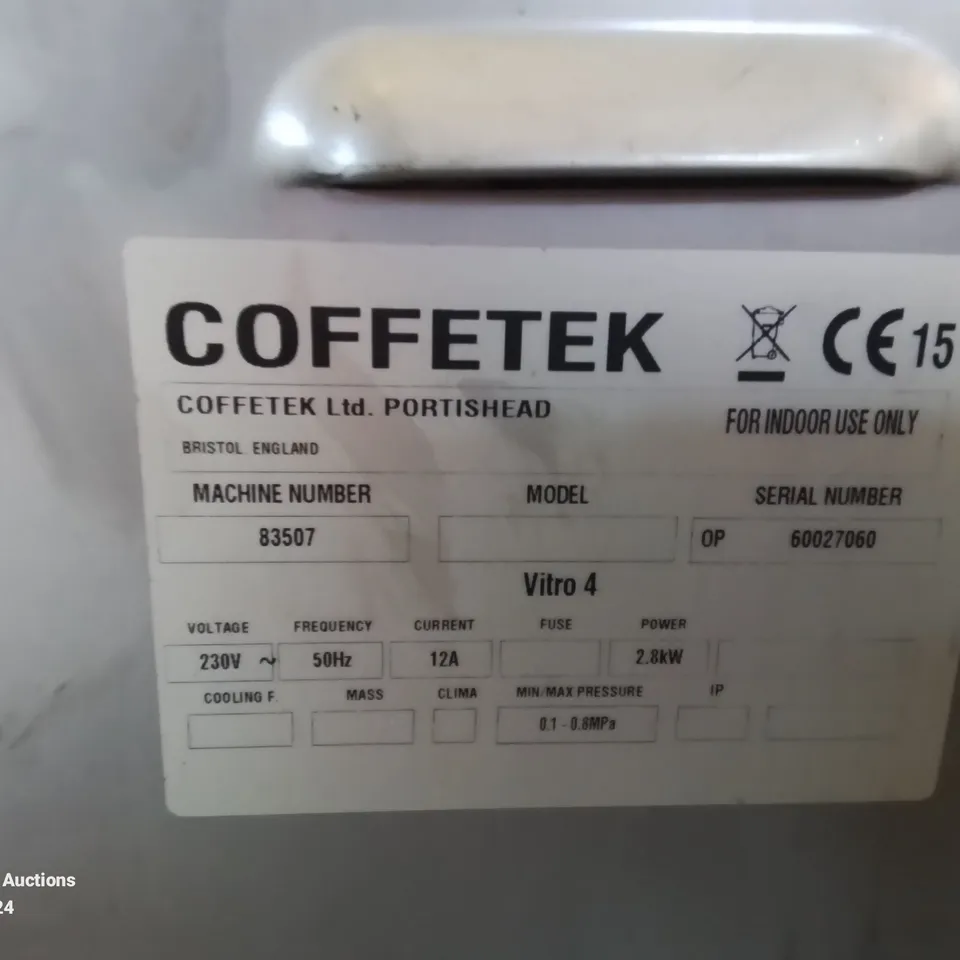 COFFETEK VITRO 4 INSTANT COMMERCIAL COFFEE MACHINE (POWERS ON)