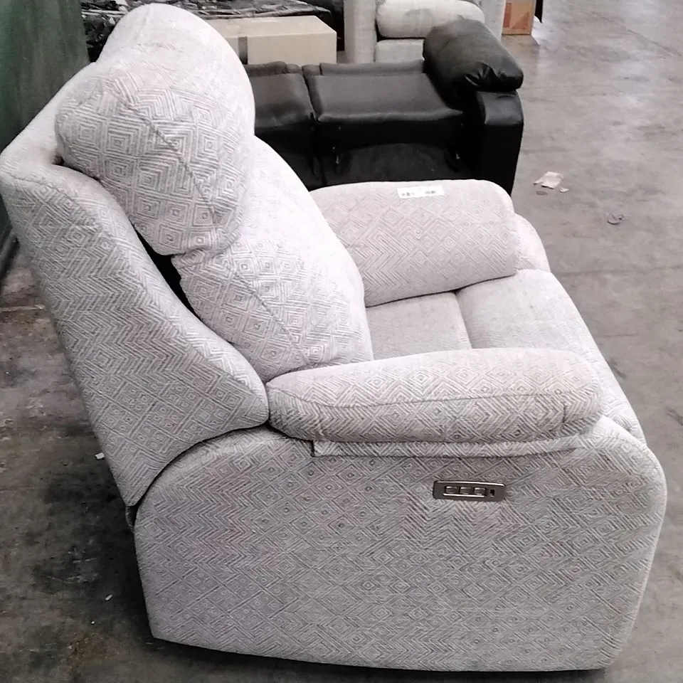 QUALITY BRITISH DESIGNER G PLAN MANUFACTURED KINGSBURY ELECTRIC RECLINER CHAIR - NEBULAR MIST FABRIC 