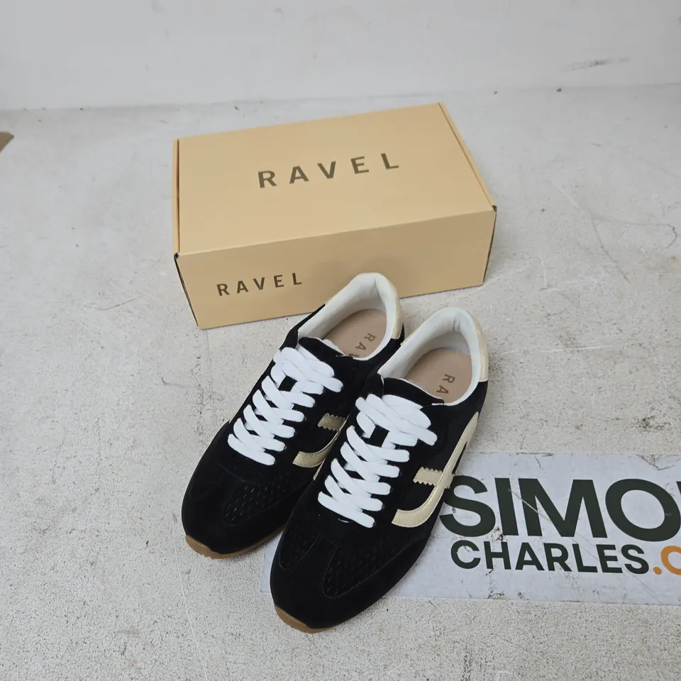 RAVEL LENNEL RLS710 BLACK/GOLD SNEAKERS – UK 7 (EU 40)