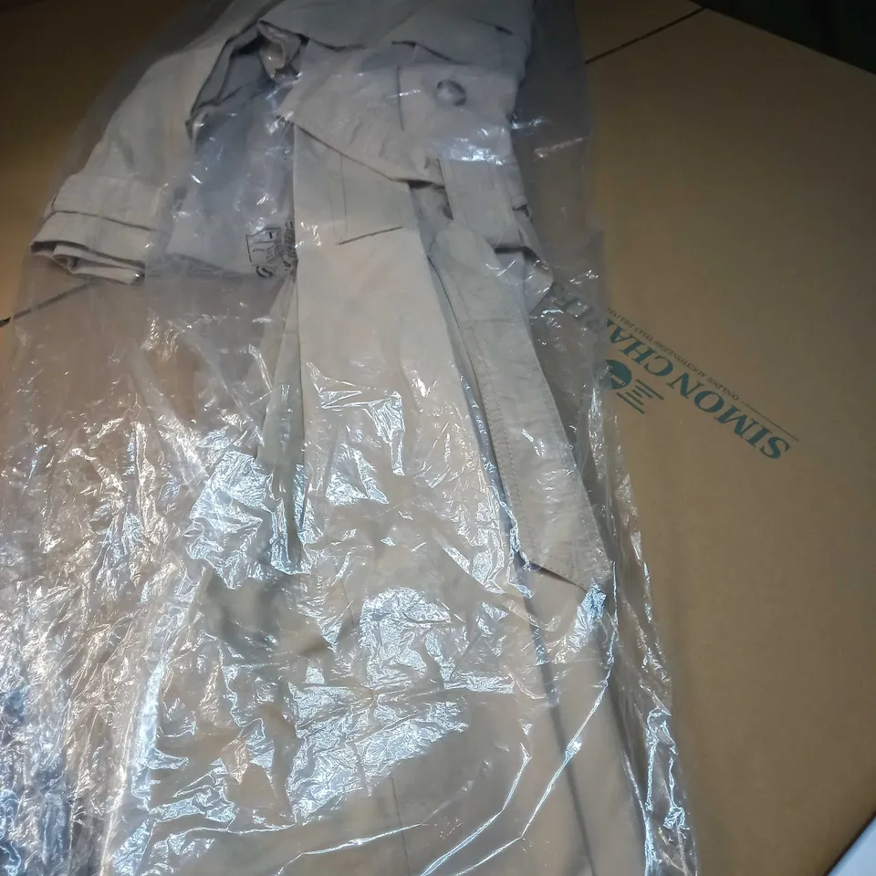 PACKAGED RIVER ISLAND BEIGE WINTER TRENCH COAT - SIZE 12