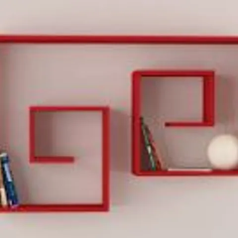 BRAND NEW BOXED RED SHELVING UNIT