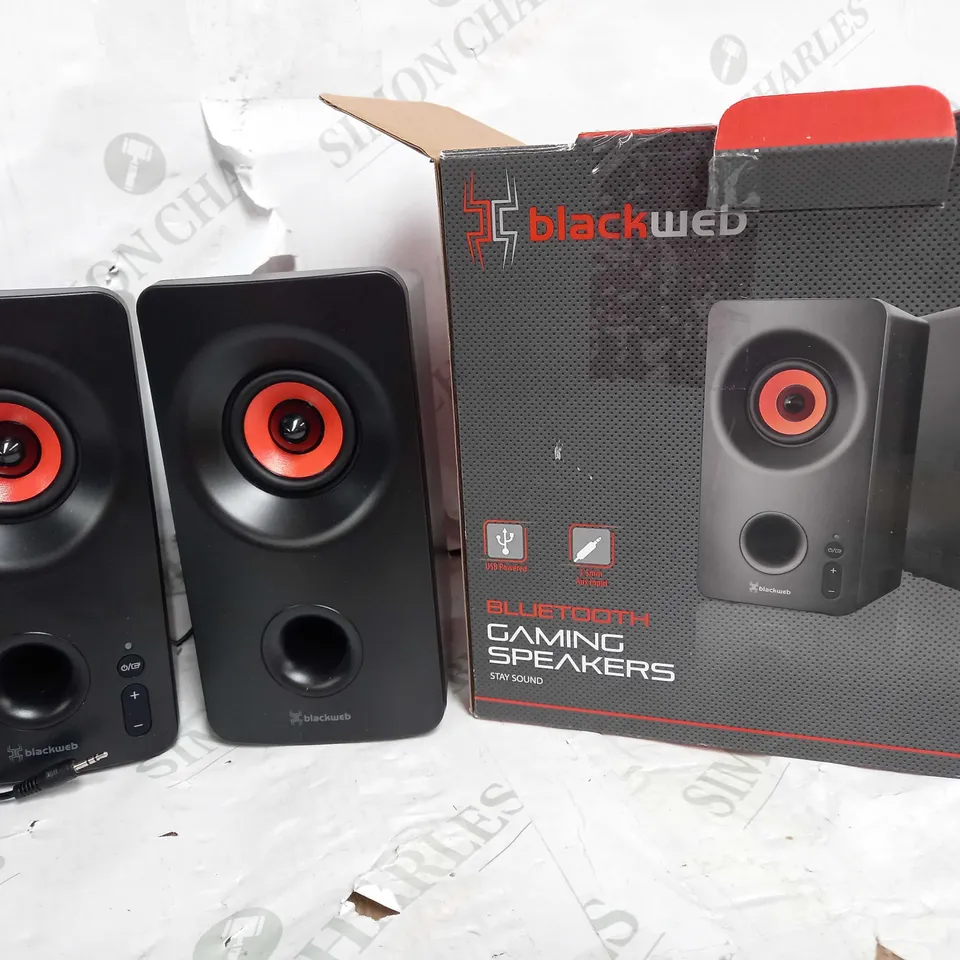 BLACK WEB BLUETOOTH GAMING SPEAKERS