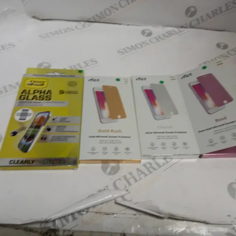 BOX OF ASSORTED SCREEN PROTECTORS FOR IPHONE 6/6S, IPHONE 7/8, SAMSUNG GALAXY S3