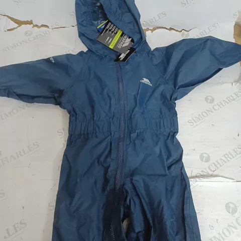 TRESPASS NAVY WATERPROOF RUIN SUIT - KIDS 2/3
