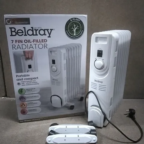 BOXED BELDRAY 7 FIN OIL-FILLED RADIATOR, MODEL EH3748