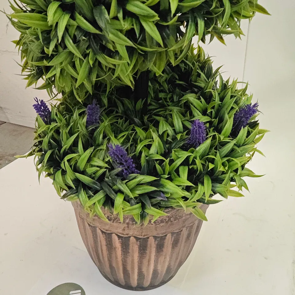 SWIRLING ARTIFICIAL PLANT IN GOLD PLANTER