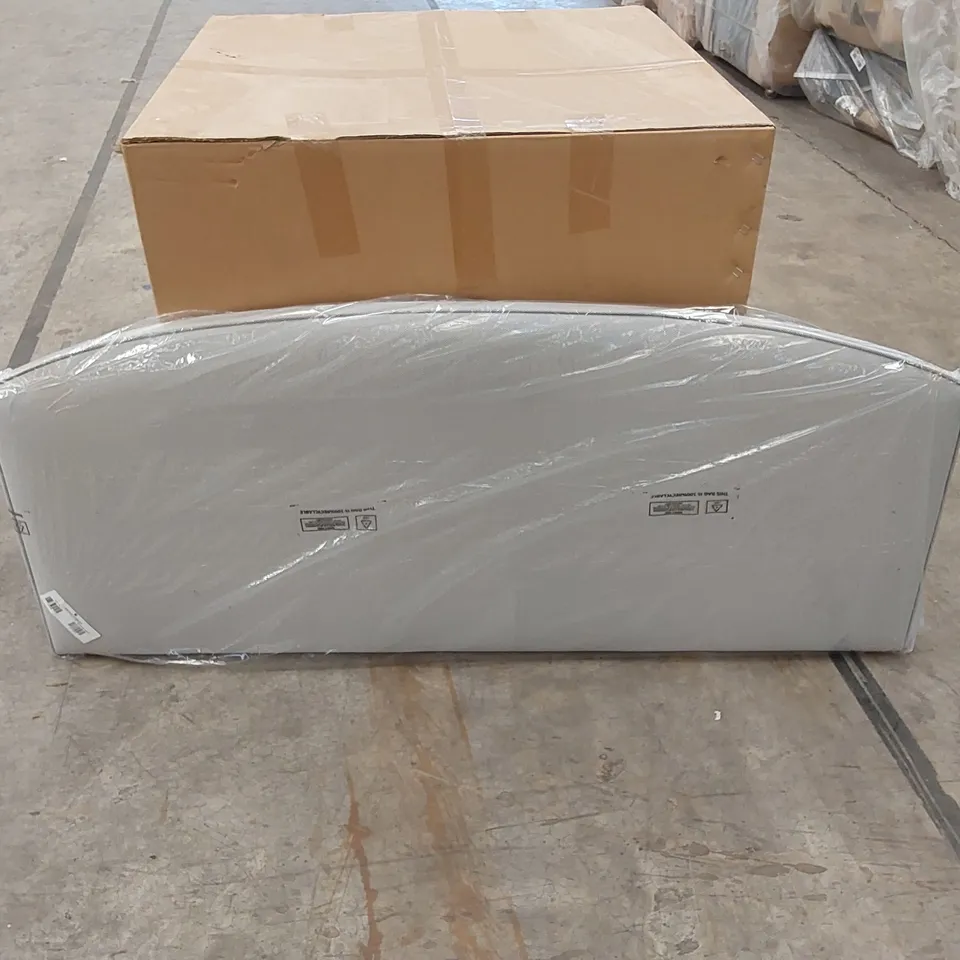 BAGGED DESIGNER 135cm DOUBLE SIZE FABRIC UPHOLSTERED HEADBOARD 