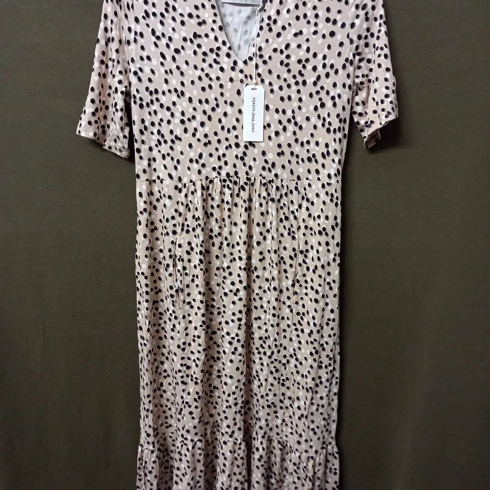 MAISON DE NIMES MAXI DRESS POKEDOT STONE - SMALL