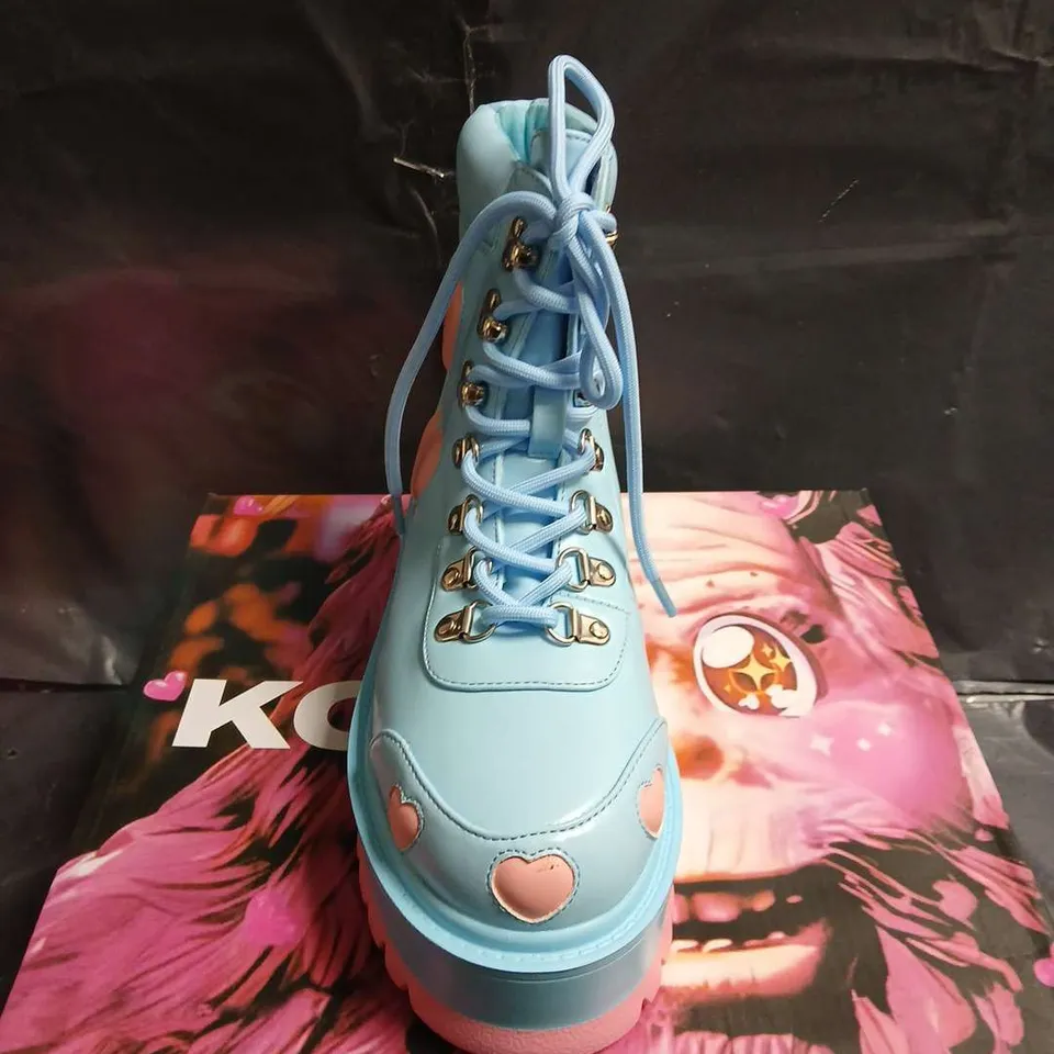 BOXED PAIR OF KOI CHIBI CHERUB KAWAII HEART BOOTS - UK SIZE 3