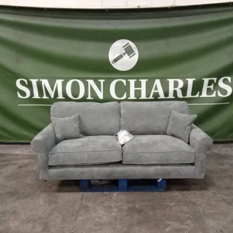 WILLIAM FABRIC 3 SEATER SOFA - SILVER