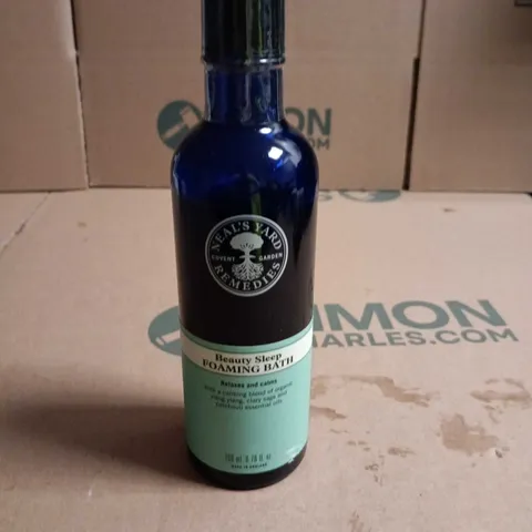 NEAL'S YARD REMEDIES BEAUTY SLEEP FOAMING BATH – BLUE GLASS BOTTLE 200ML