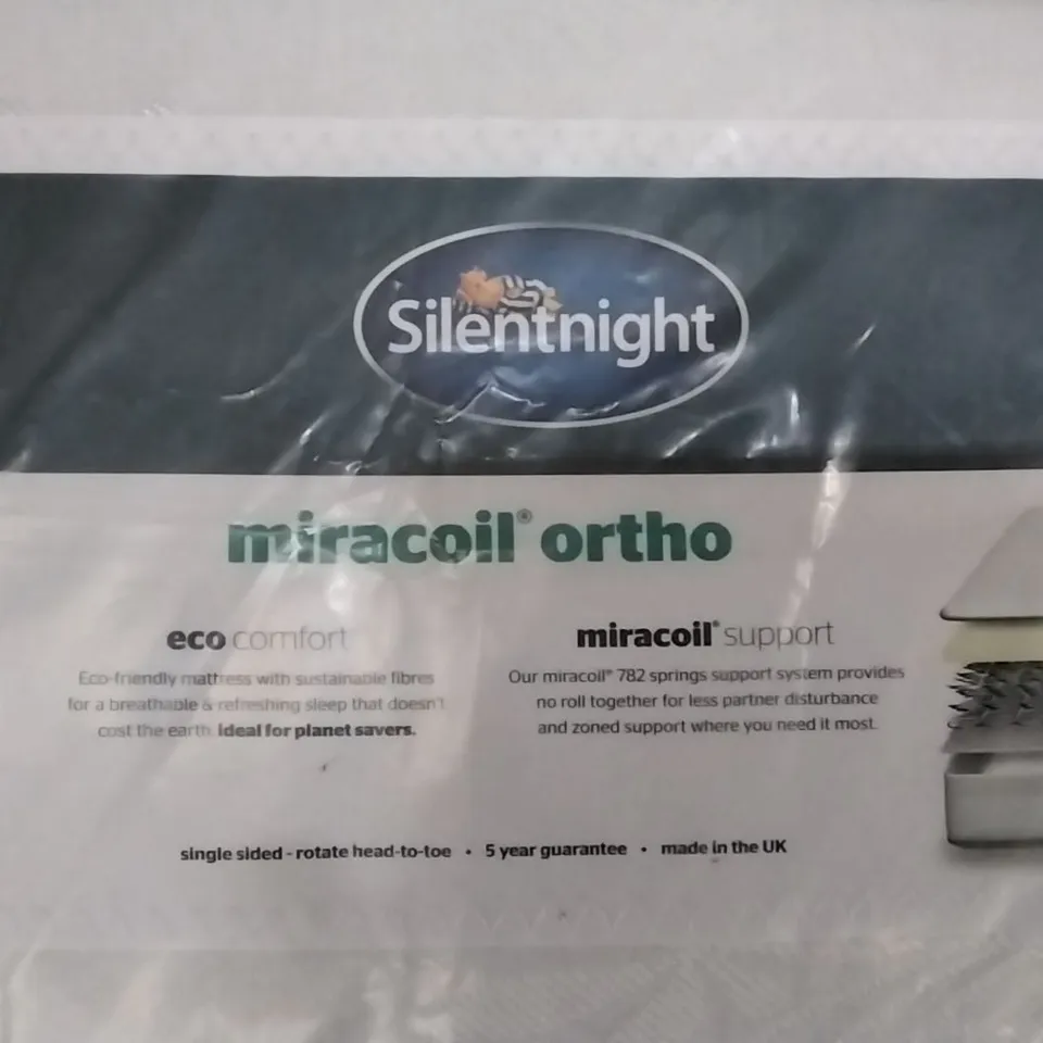 QUALITY BAGGED SILENTNIGHT MIRACOIL ORTHO 3FT MATTRESS