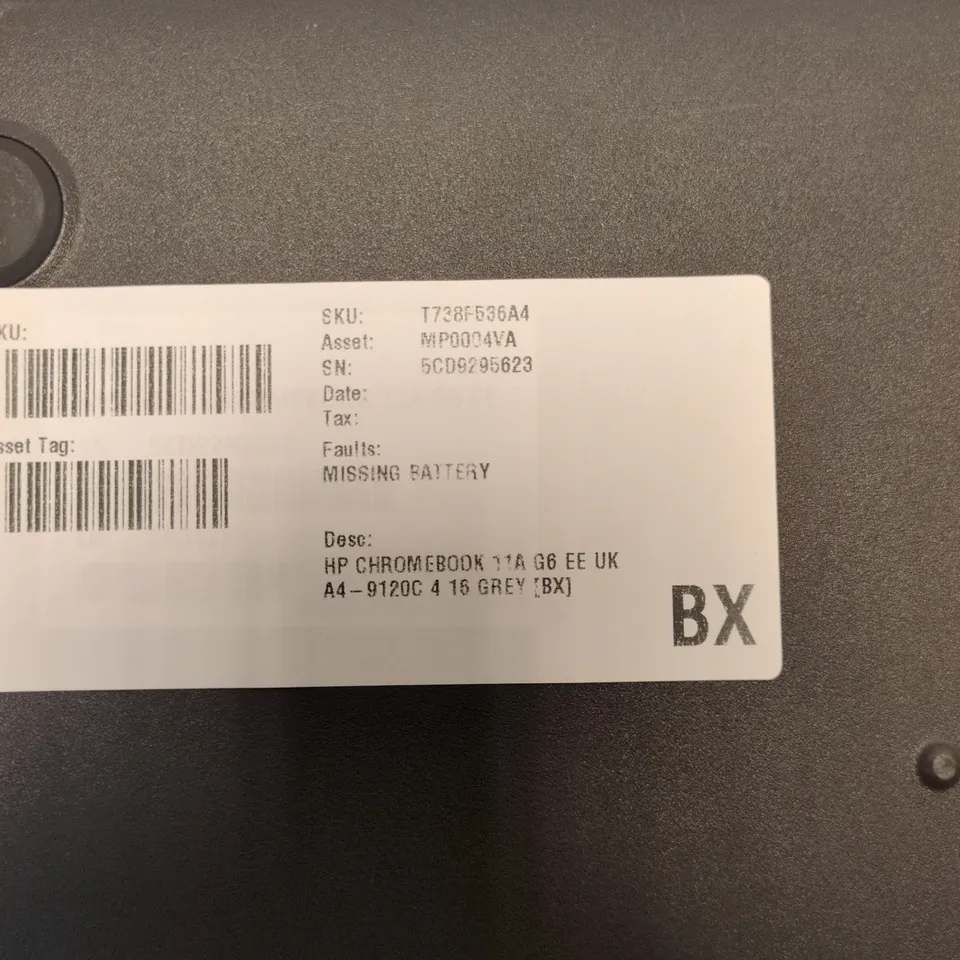 HP CHROMEBOOK 11A G6 EE UK – GREY LAPTOP (CHROMEBOOK) – MISSING BATTERY