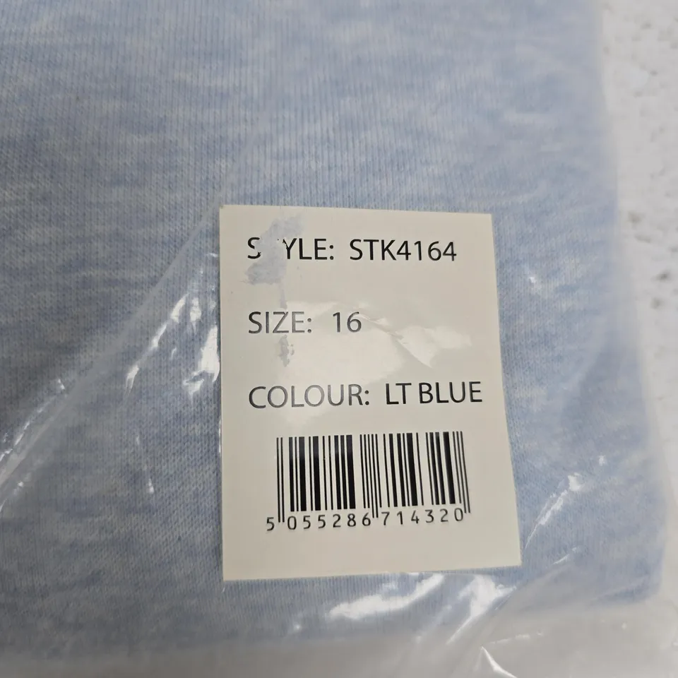 ARCTIC STORM LIGHT BLUE ZIP-NECK TOP – UK 16