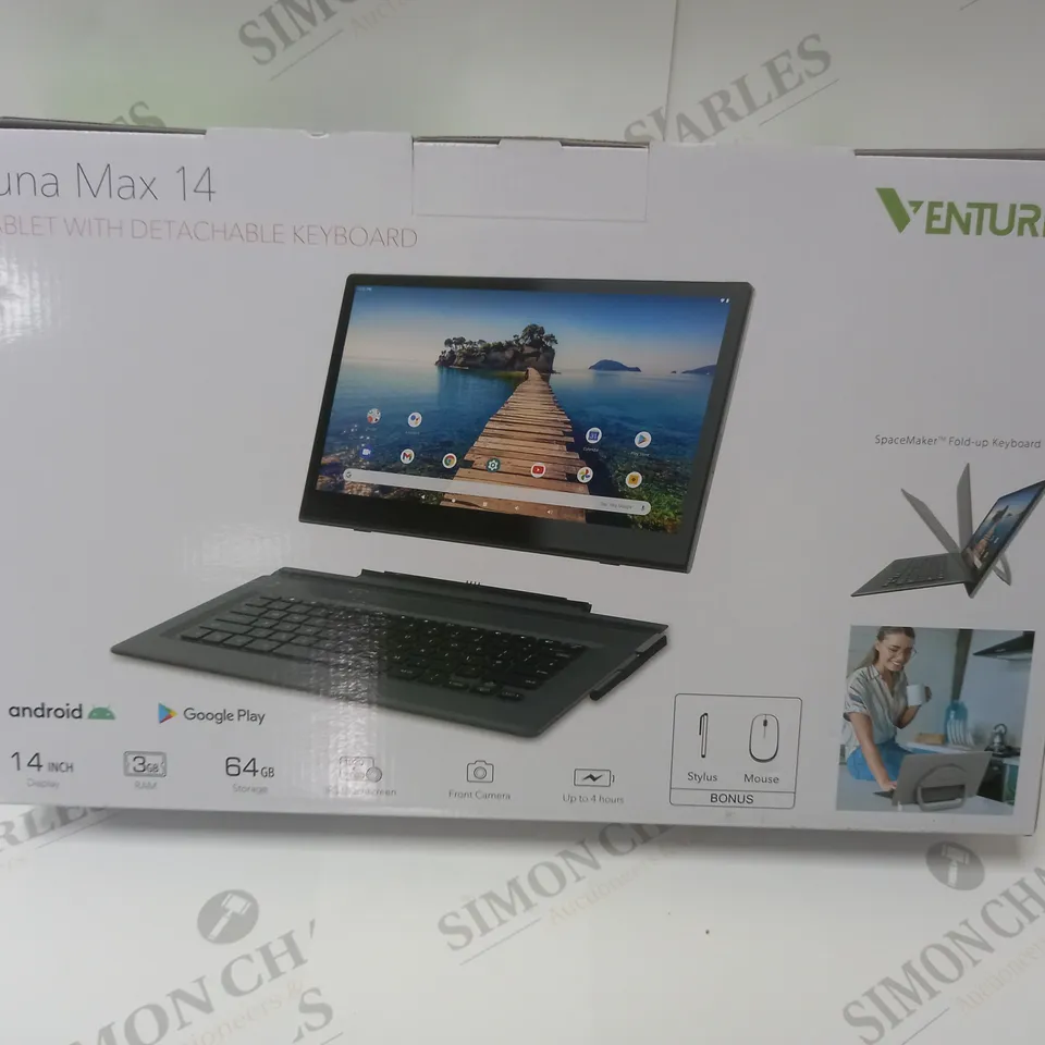 BRAND NEW BOXED VENTURER LUNA MAX 14 64GB 14" HD TABLET KEYBOARD ANDROID 10 BLUETOOTH 3GB RAM