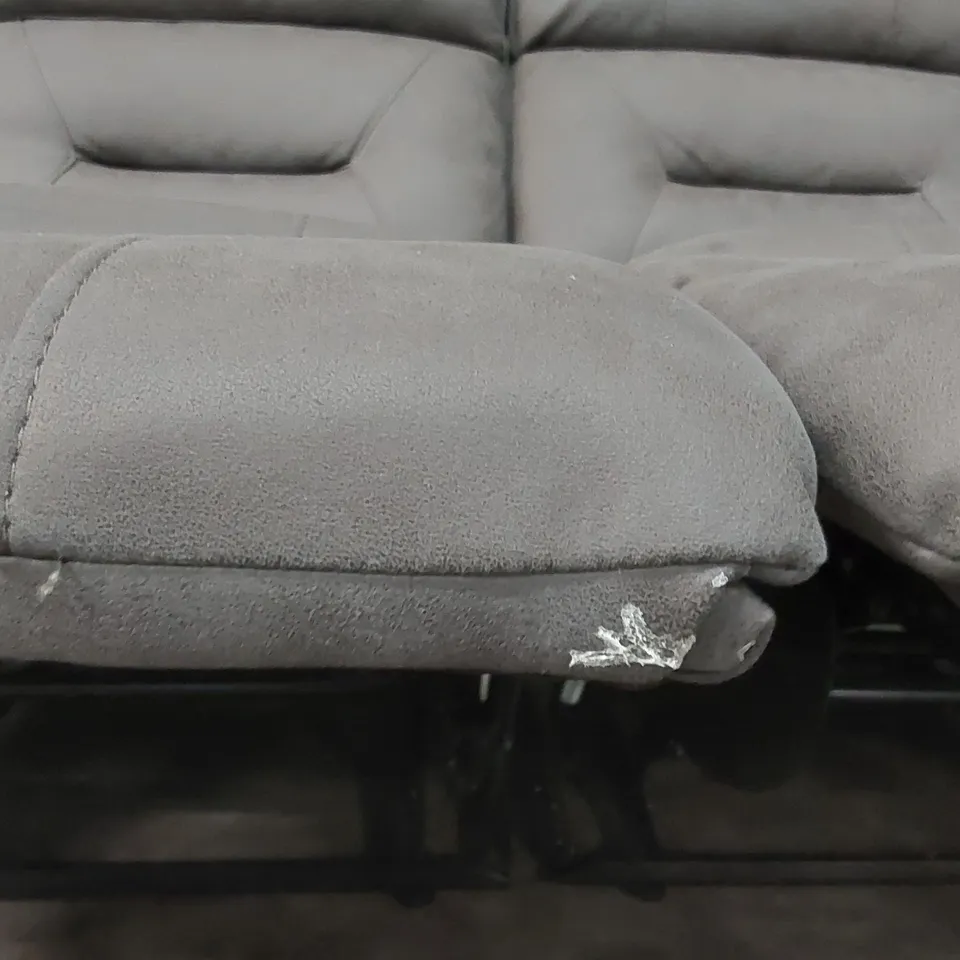QUALITY DESIGNER 2-SEATER FABRIC UPHOLSTERED MANUAL RECLINING SOFA