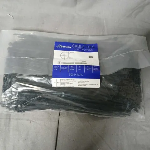 LARGE QUANTITY OF ASSORTED CABLE TIES IN BLACK
