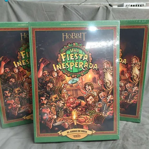 3 SEALED THE HOBBIT AN UNEXPECTED PARTY BOARD GAME - SPANISH EDITION