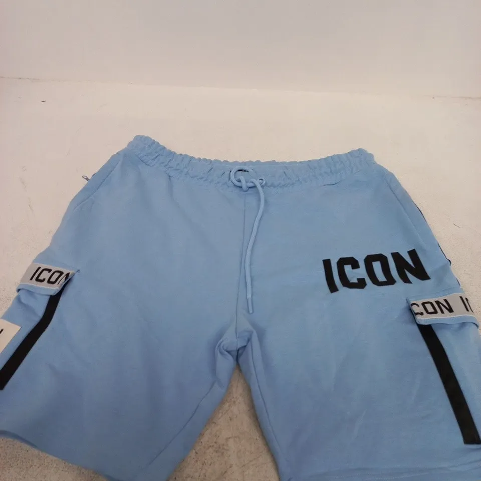 LIGHT BLUE ICON SHORTS SIZE L
