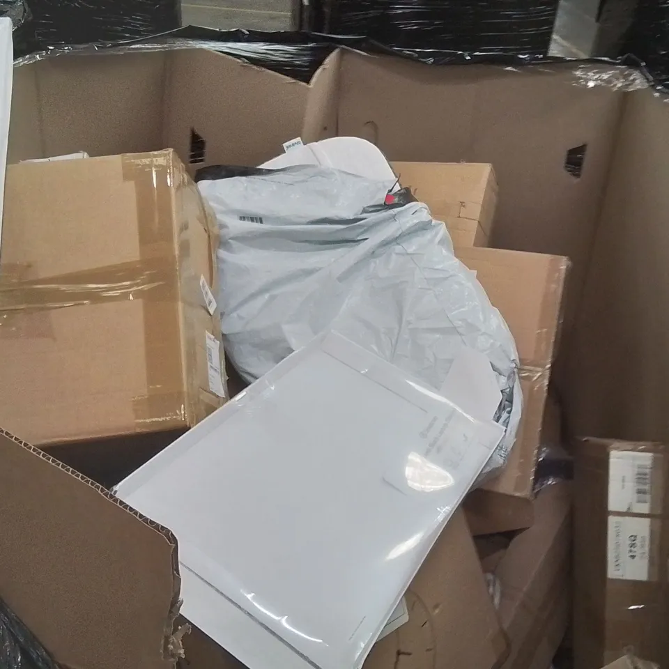 PALLET OF ASSORTED HOUSEHOLD GOODS AND PRODUCTS TO INCLUDE;LAPTOP BAG,MILK BOTTLE CLEANING MACHINE,TURNTABLE