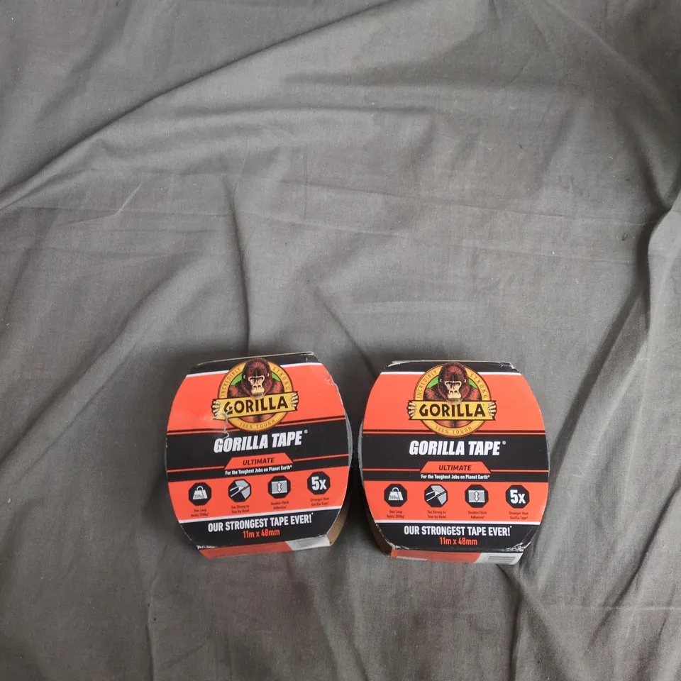 GORILLA TAPE ULTIMATE HEAVY DUTY TAPE – 11M X 48MM, 2 ROLLS
