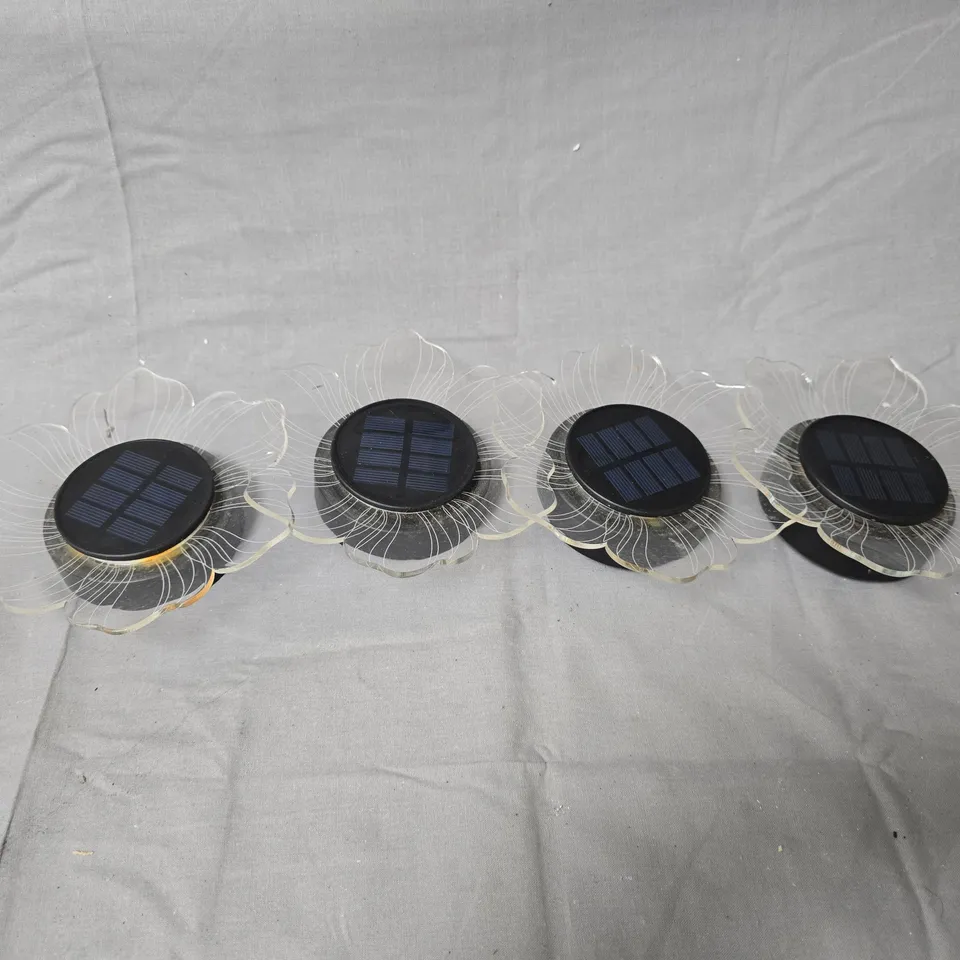 SOLAR FLOWER HANGING GARDEN ORNAMENTS (4-PACK)
