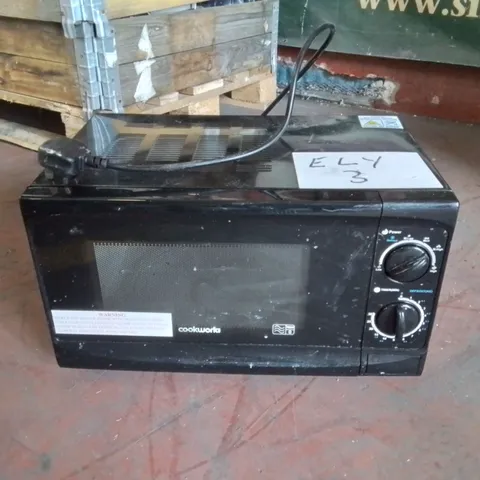 COOKWORKS 17L MANUAL MICROWAVE - BLACK // MODEL: SMB 177S1B-P