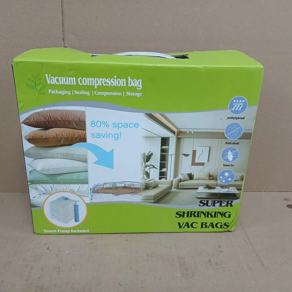 VACUUM COMPRESSION BAGS WITH TRAVEL PUMP 